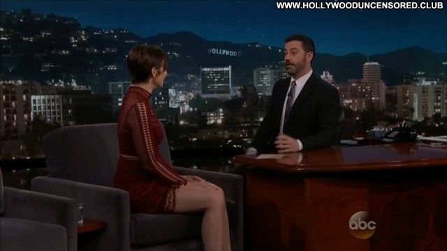 Lauren Cohan Jimmy Kimmel Live Sexy Celebrity Pretty Nice Brunette