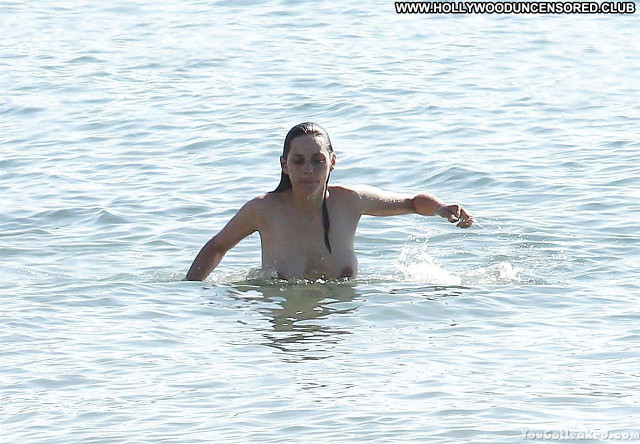 Marion Cotillard The Beach Beach Posing Hot Brunette Topless