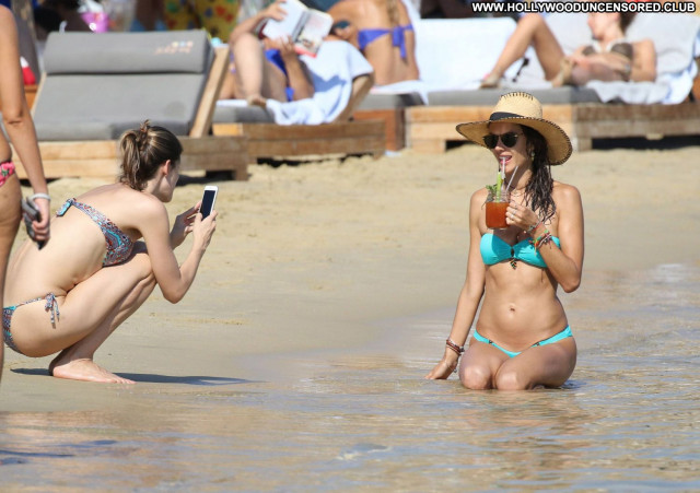 Alessandra Ambrosio Babe Brazilian Celebrity Beach Paparazzi Bikini