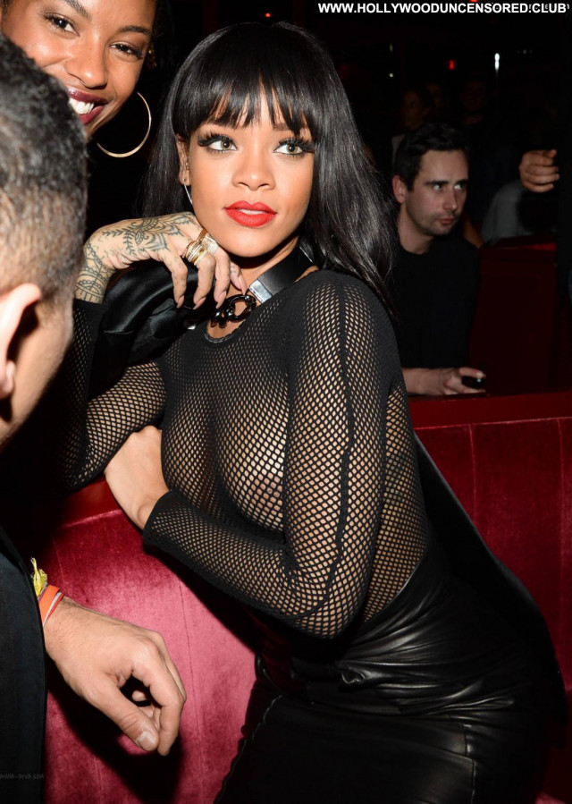 Rihanna Party Topless Breasts Celebrity Posing Hot Paris Sexy Singer