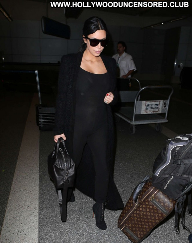 Kim Kardashian Lax Airport Celebrity Posing Hot Beautiful Babe