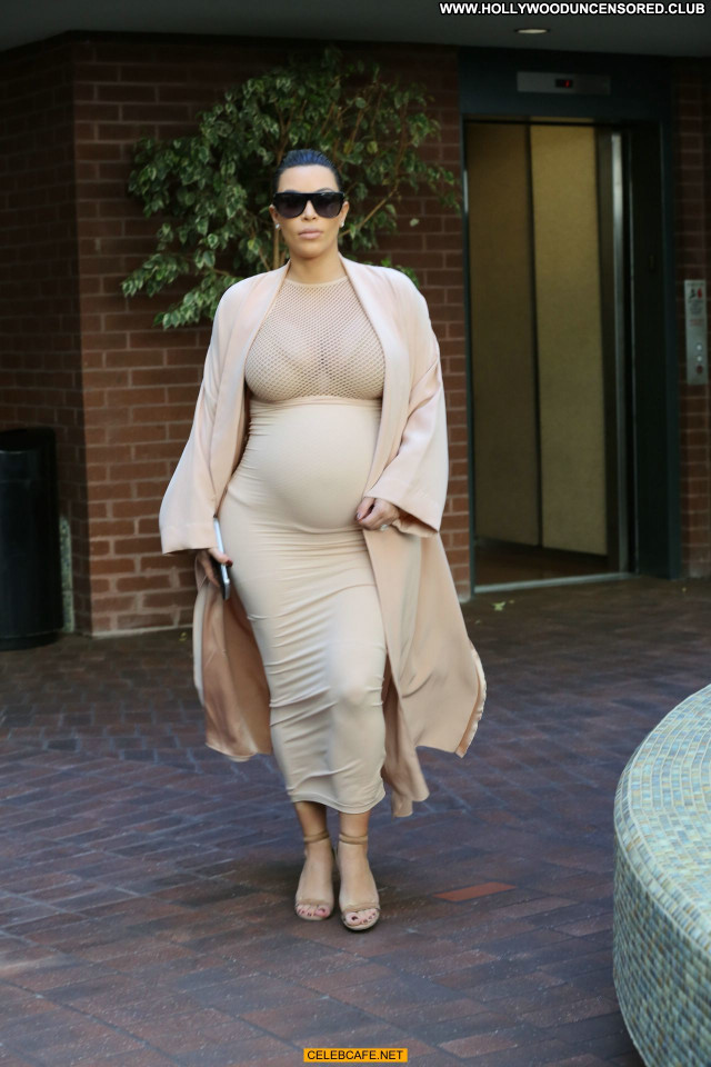 Kim Kardashian Beverly Hills Posing Hot Beautiful Celebrity Pregnant