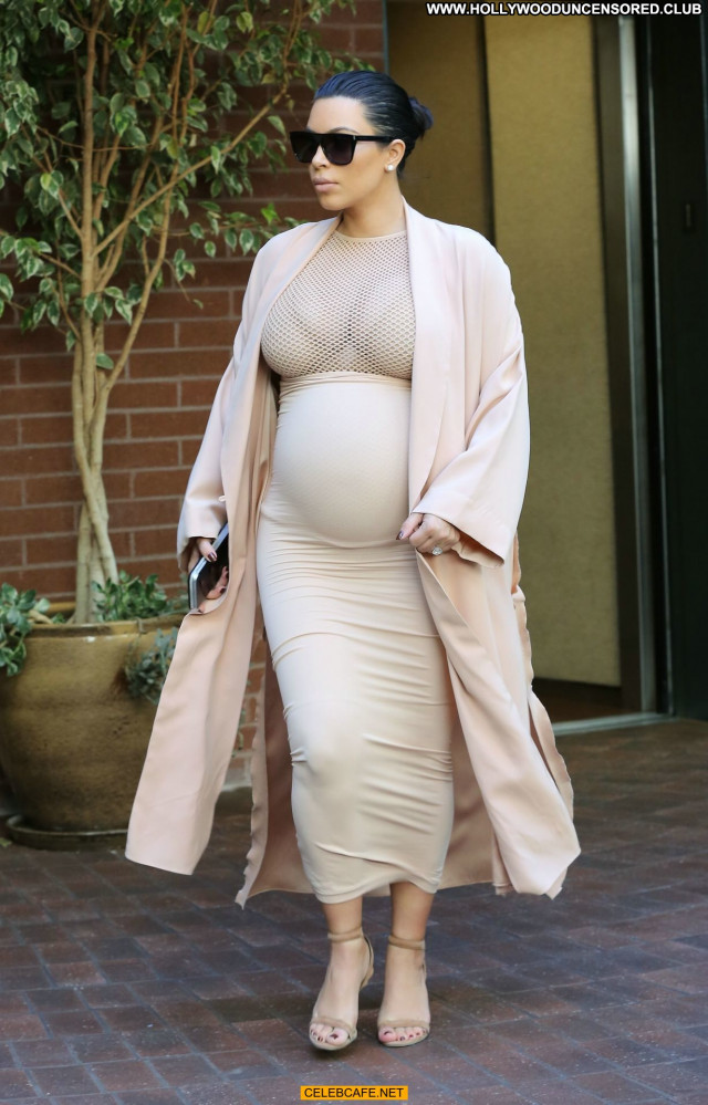 Kim Kardashian Beverly Hills Babe Celebrity Pregnant Beautiful Posing