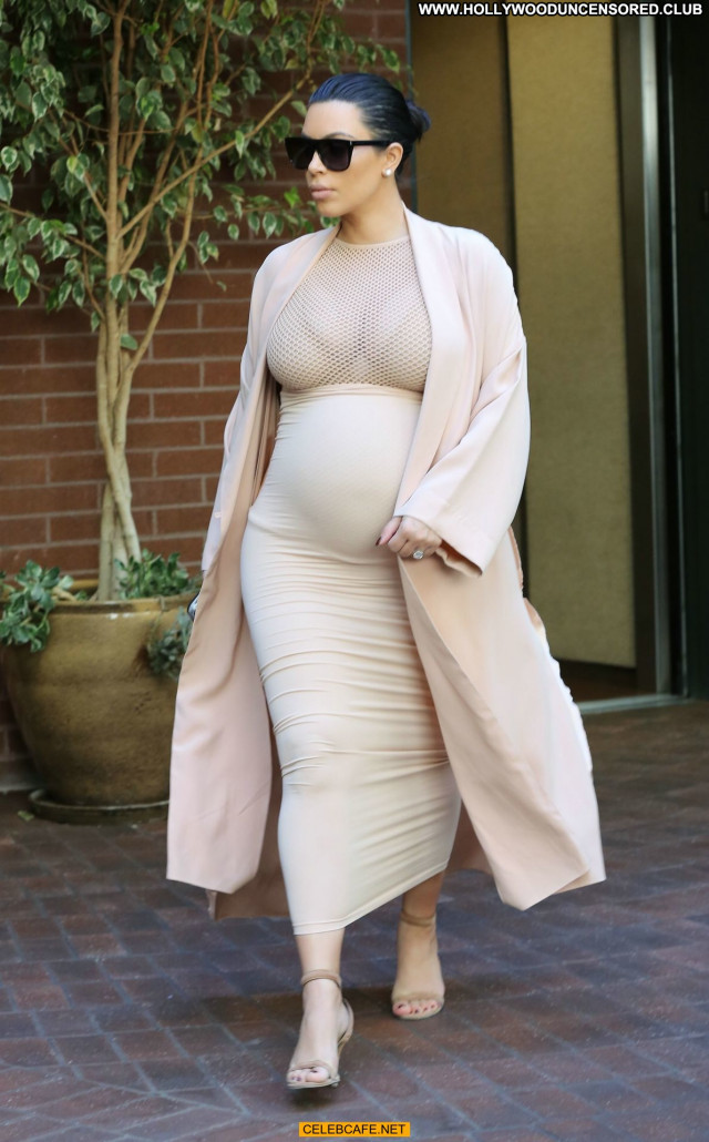 Kim Kardashian Beverly Hills Pregnant Beautiful Posing Hot Babe