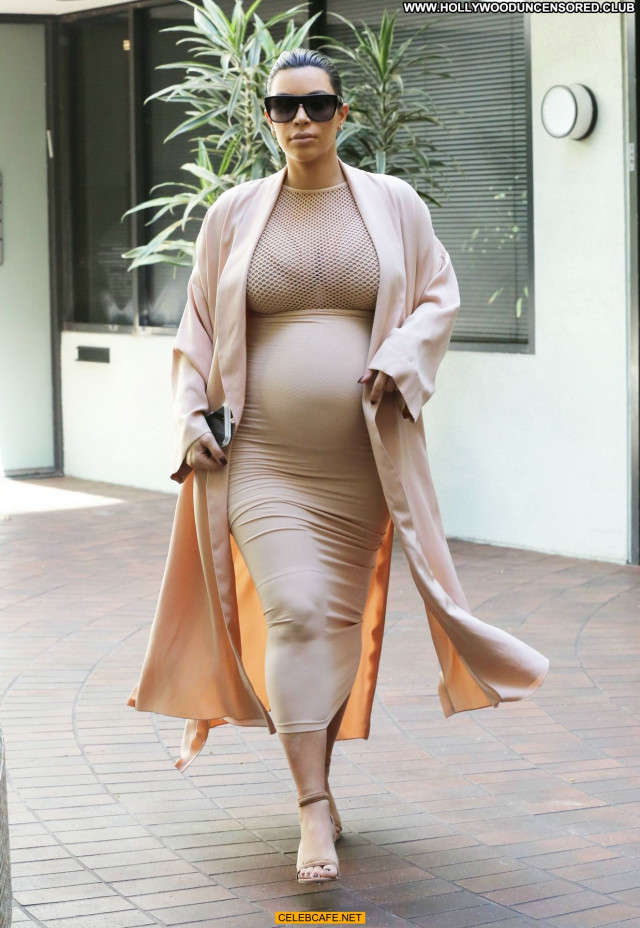 Kim Kardashian Beverly Hills Beautiful Pregnant Posing Hot Babe