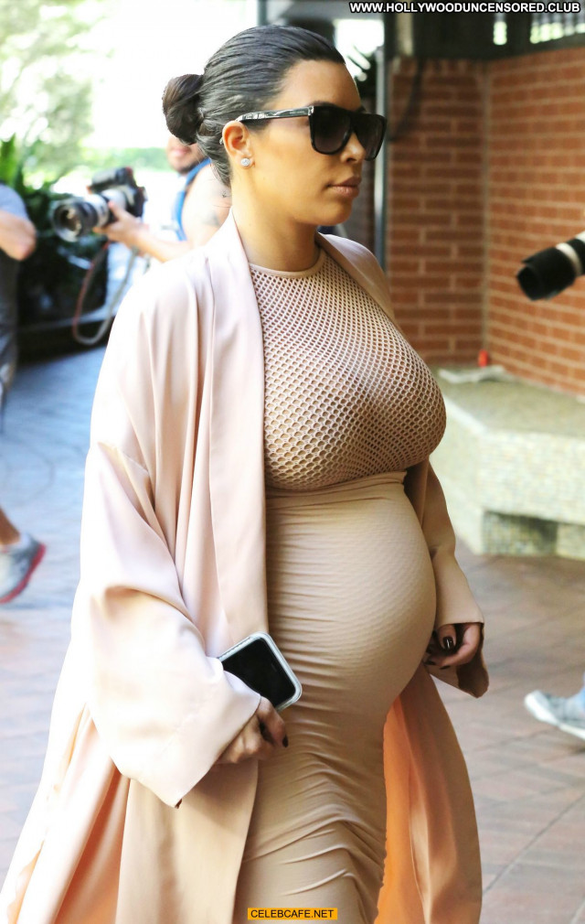 Kim Kardashian Beverly Hills Celebrity Posing Hot Pregnant Babe