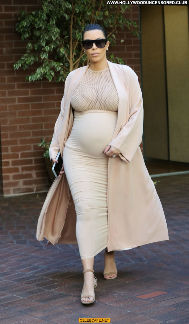 Kim Kardashian Beverly Hills Pregnant Celebrity Babe Posing Hot