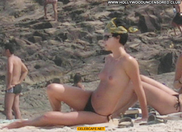 Charlize Theron No Source Celebrity Posing Hot Beach Toples Babe
