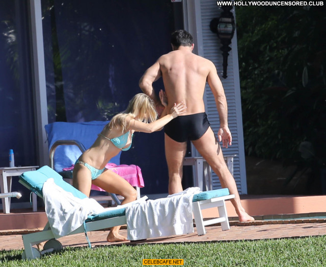 Joanna Krupa Miami Beach Beach Posing Hot Bikini Celebrity Pool Babe