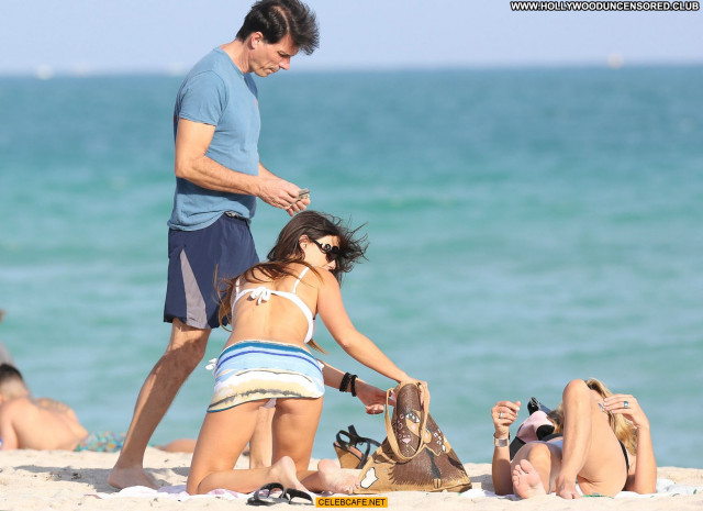 Claudia Romani The Beach Bikini Beautiful Posing Hot Beach Jeans Babe