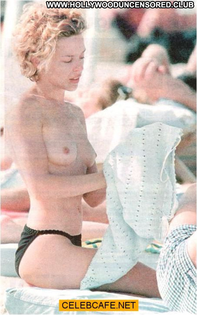 Kylie Minogue No Source  Posing Hot Toples Topless Beach Celebrity
