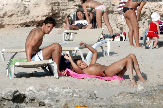 Belen Rodriguez The Beach Spain Toples Celebrity Posing Hot Spa Beach