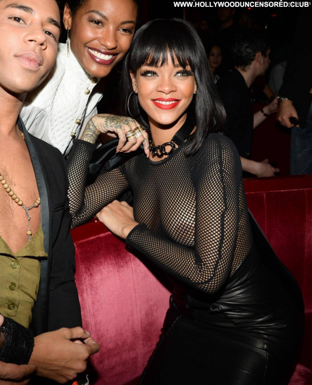 Rihanna No Source Celebrity Bar Sexy Big Tits Singer See Through