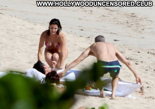 Stephanie Seymour St Barts Bikini Bar Posing Hot Babe Paparazzi