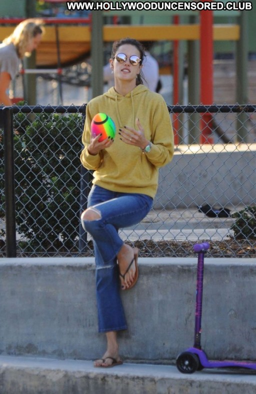 Alessandra Ambrosio Straight Angel Beautiful Babe Celebrity Posing Hot Los Angeles Paparazzi