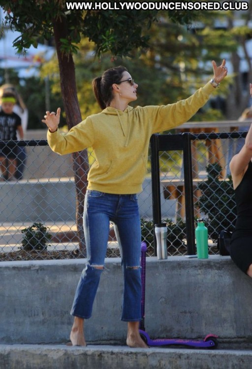 Alessandra Ambrosio Straight Angel Beautiful Babe Celebrity Posing Hot Los Angeles Paparazzi