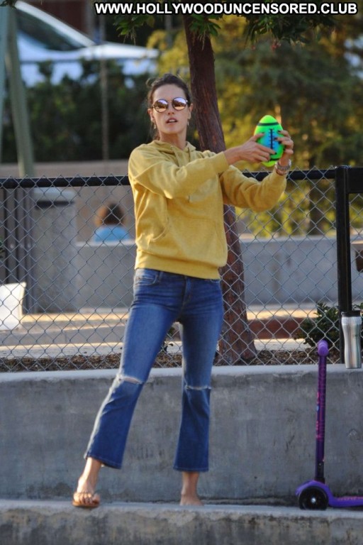 Alessandra Ambrosio Straight Angel Beautiful Babe Celebrity Posing Hot Los Angeles Paparazzi