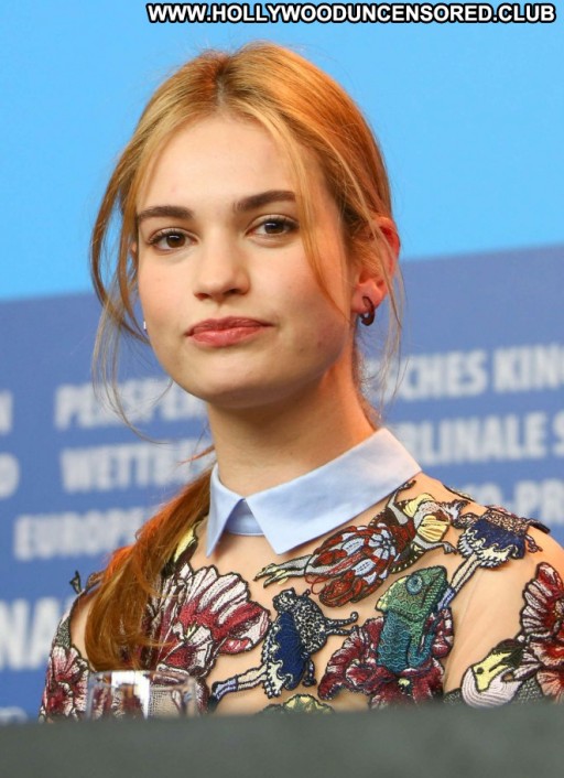 Lily James International Beautiful Paparazzi Straight Babe Celebrity Posing Hot