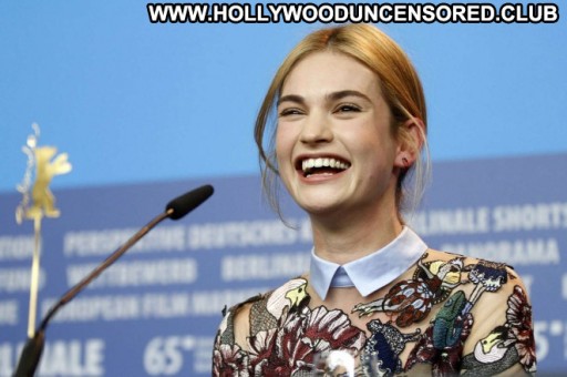 Lily James International Beautiful Paparazzi Straight Babe Celebrity Posing Hot