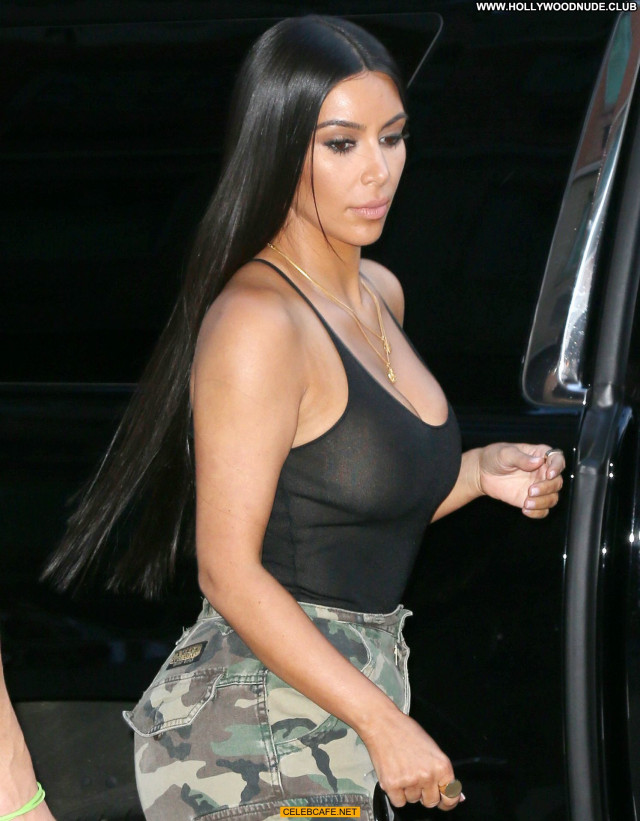 Kim Kardashian No Source Celebrity See Through Posing Hot Babe