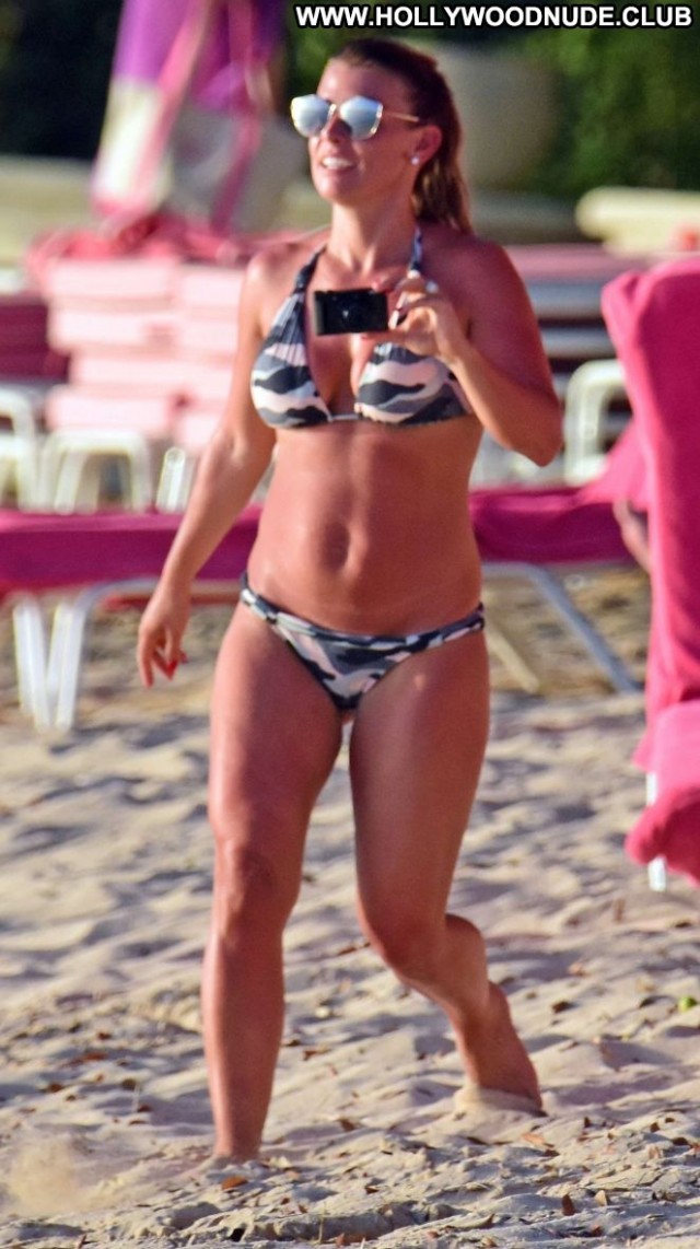 Coleen Rooney The Beach Babe Posing Hot Beautiful Paparazzi Bikini
