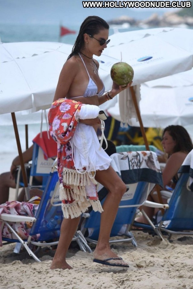 Alessandra Ambrosio The Beach Babe Beach Bikini Brazil Posing Hot