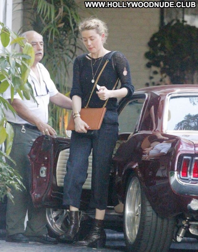 Amber Heard Beverly Hills  Beautiful Babe Celebrity Posing Hot