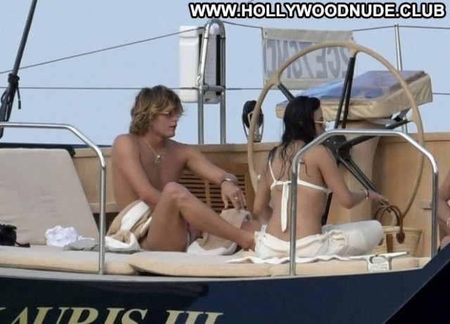 Michelle Rodriguez No Source Boat Posing Hot Celebrity Italy