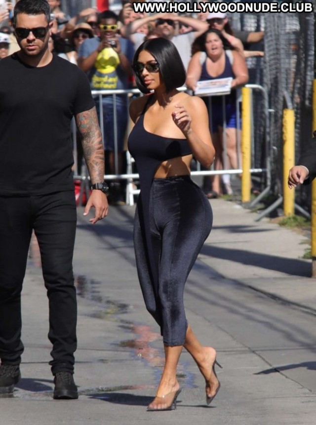 Kim Kardashian Jimmy Kimmel Live Babe Hollywood Beautiful Posing Hot