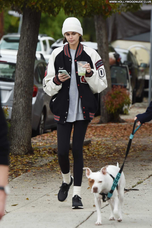 Kaia Gerber Los Angeles Beautiful Posing Hot Celebrity Babe Paparazzi