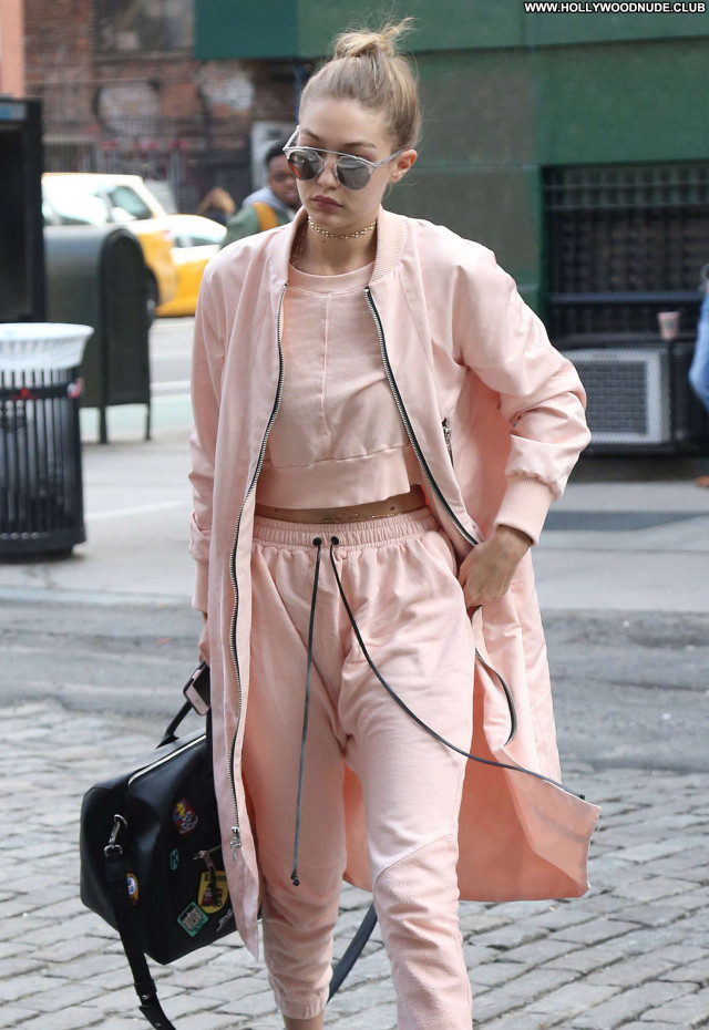 Gigi Hadid New York Paparazzi Hot Celebrity Hotel Posing Hot