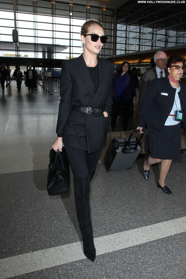 Rosie Huntington Whiteley Lax Airport Posing Hot Celebrity Babe Lax